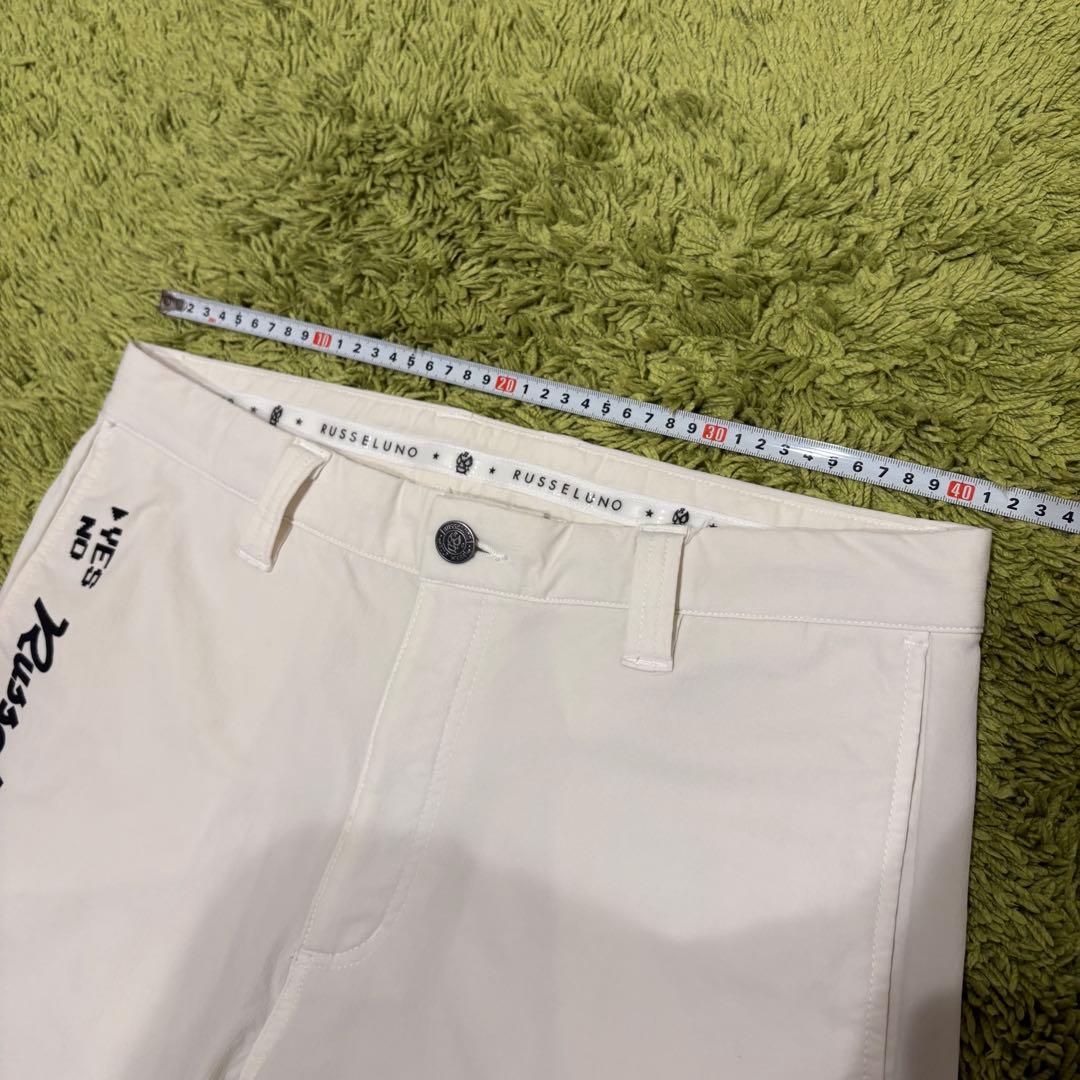 Russeluno ラッセルノ メンズパンツ ホワイト ロゴ サイズ5 （L）