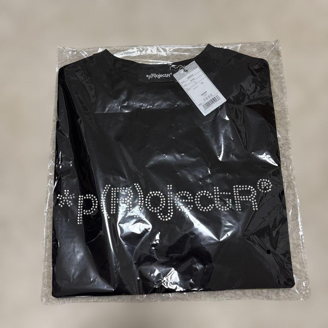 *p(R)ojectR® ラインストーンロゴTシャツ Sサイズ