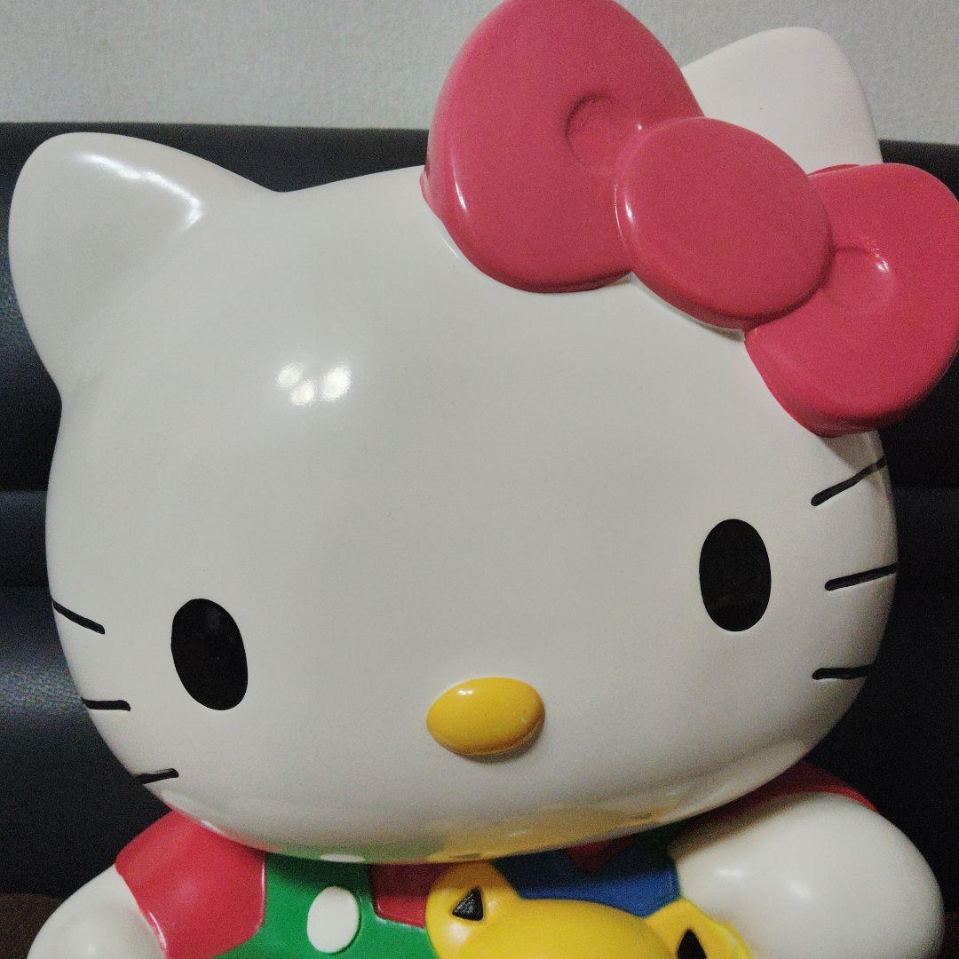【⚠️底面(内側)➡破損・クマ➡剥げ あり⚠️】 キティ★貯金箱★ソフビ★ビッグ