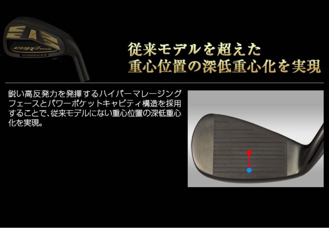 【新品6個】2番手飛ぶ高反発★ワークスゴルフ CBR アイアン カスタムヘッド