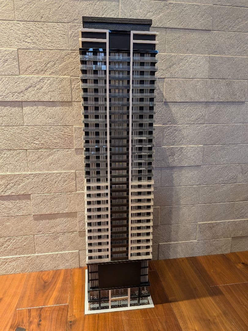Nゲージ　自作ストラクチャー　超高層タワーマンション　タワマン　ジオラマ