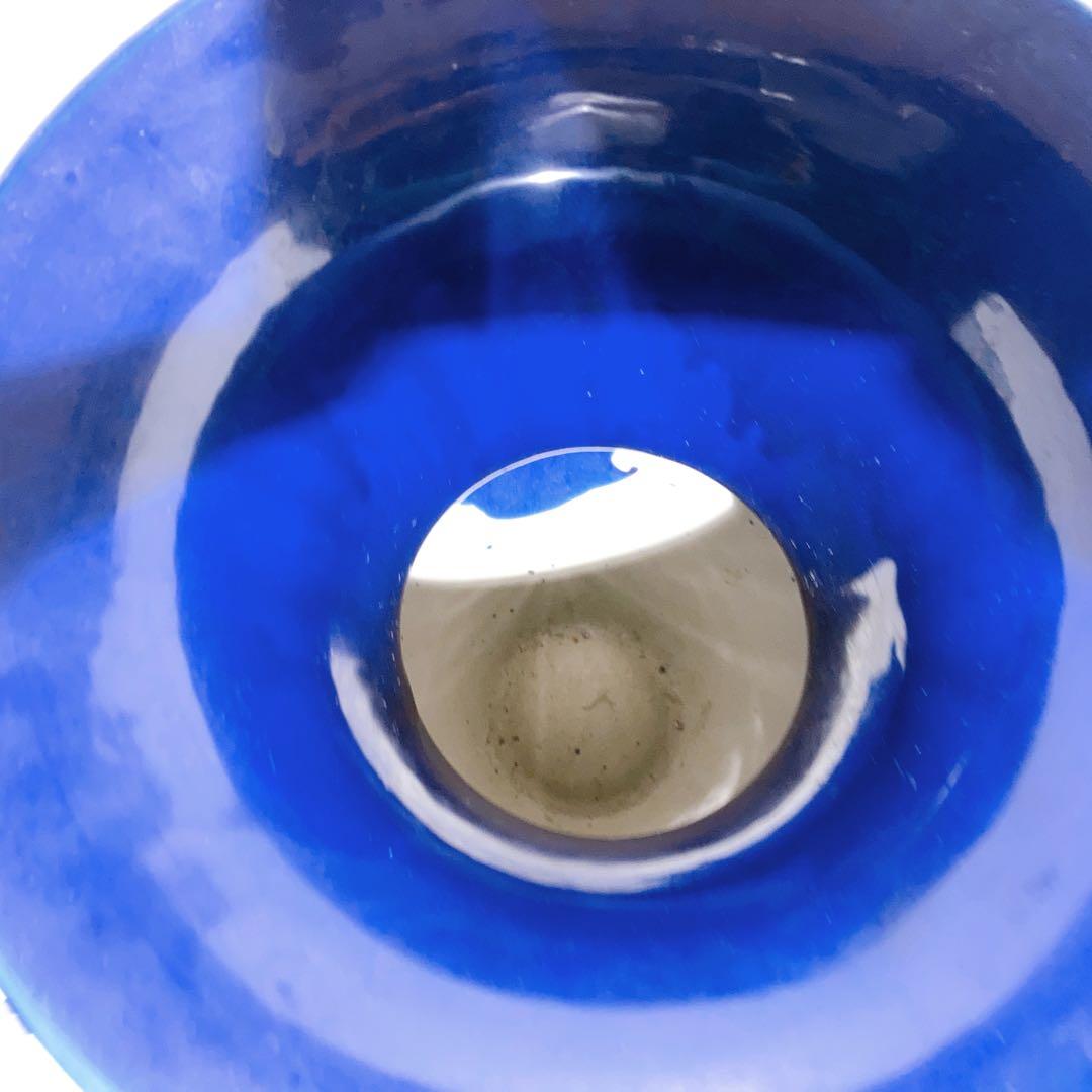 ヴィクトリアン調 花瓶 ロイヤルブルー 壺 ロココ調 インテリア ヴィーナス