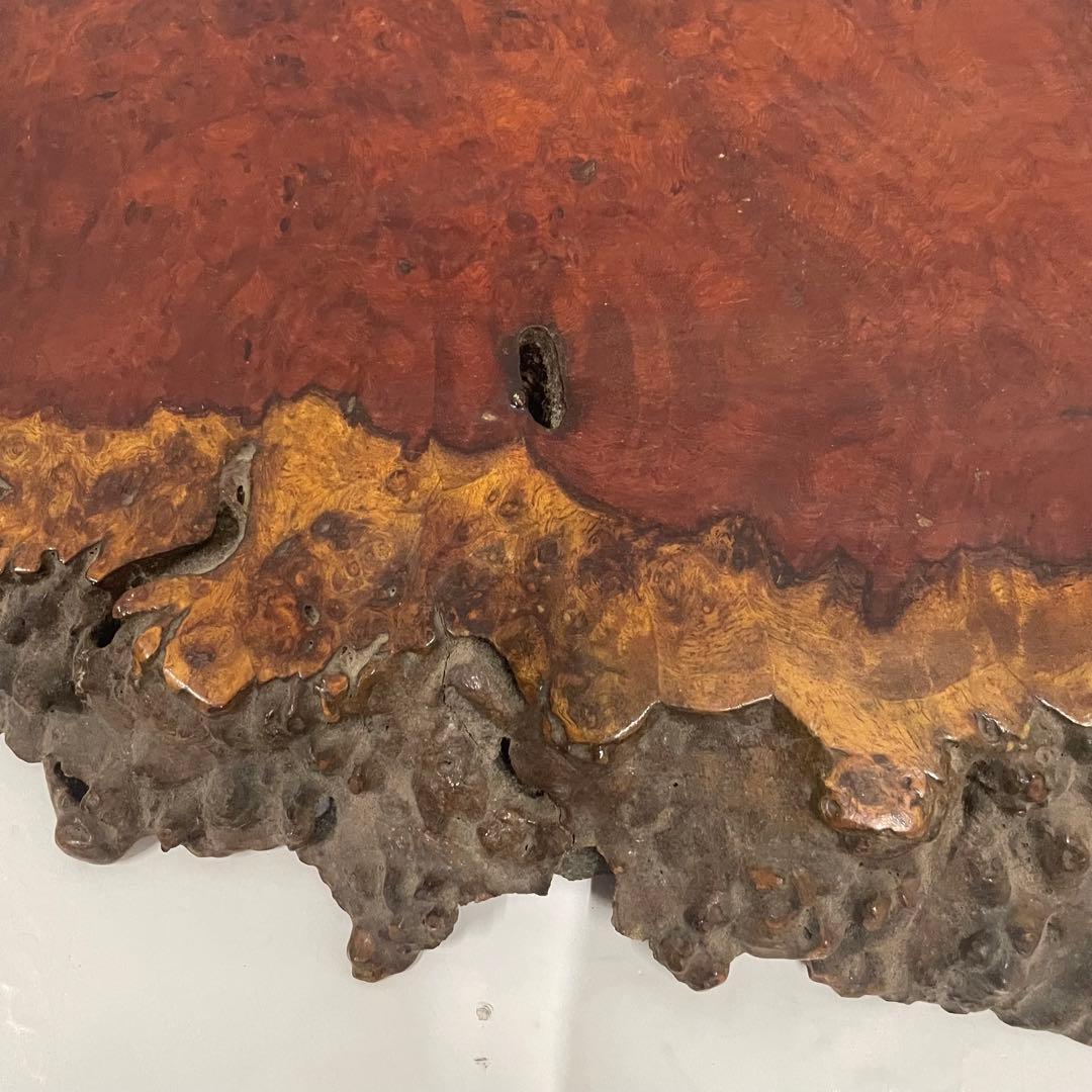 花梨瘤 一枚板 天然木 飾り板 瘤杢 花台 美術品 アンティーク