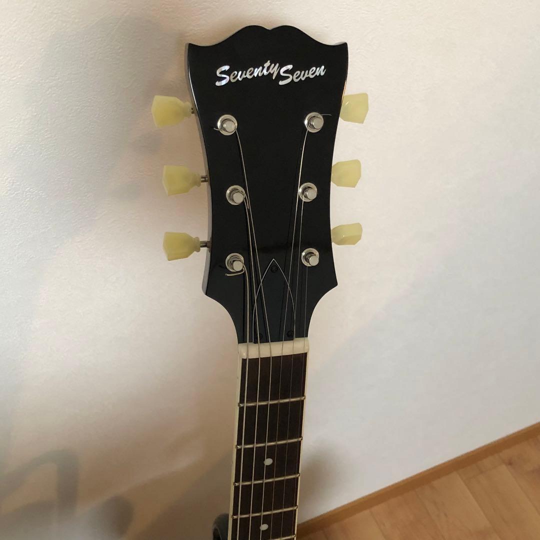 Seventy Seven エレキギター ブラウン　フルアコ