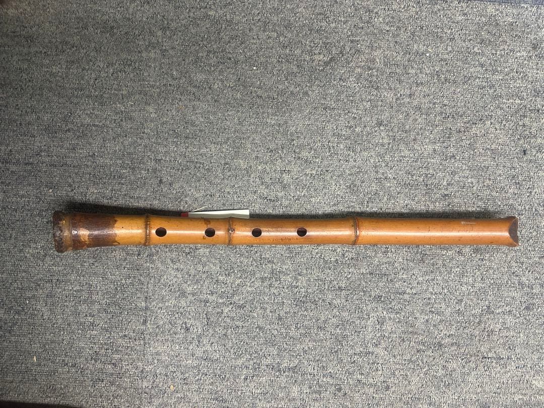 【根竹・風合い良】尺八 竹製 1尺8寸前後 / 和楽器・古管shakuhachi