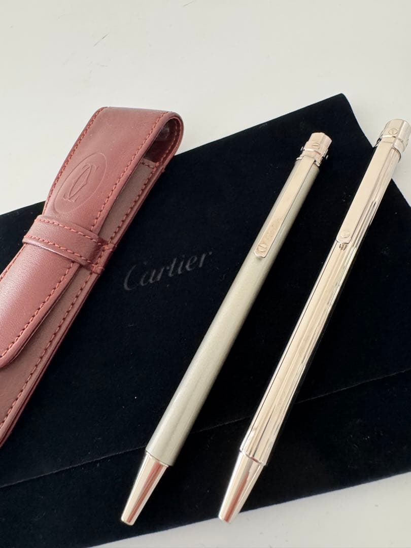 美品⭐️Cartier ボールペン 2本セット　レザーケース付