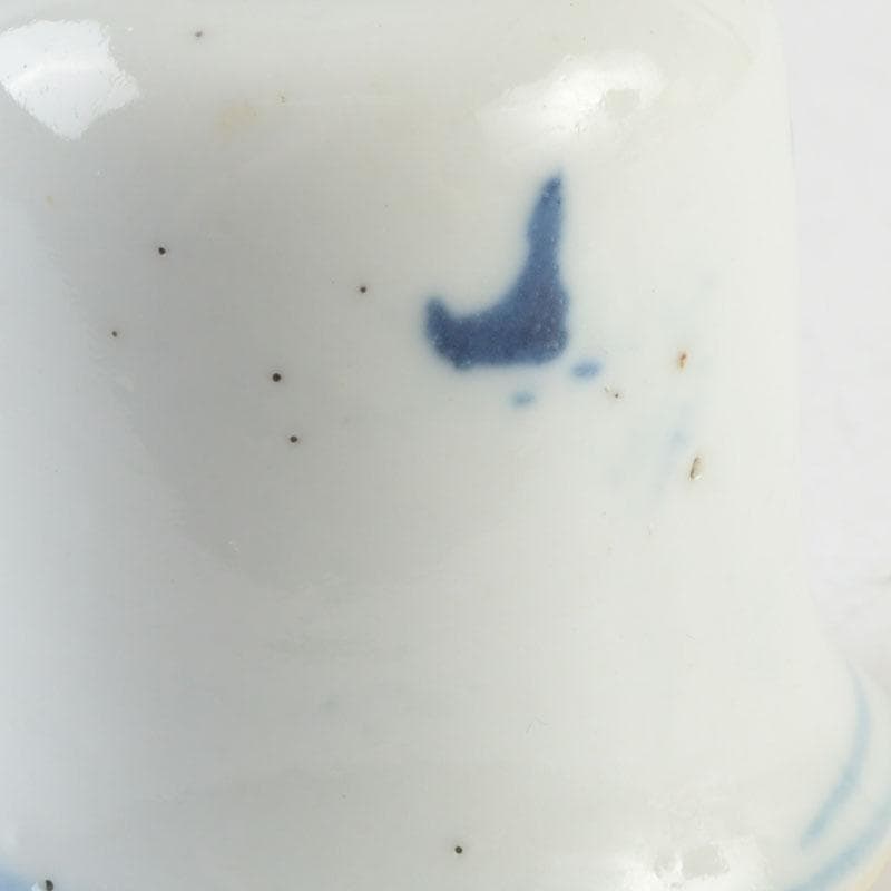 茶道具　伊万里焼　古染付　花草文　茶入　時代箱付　V　9309