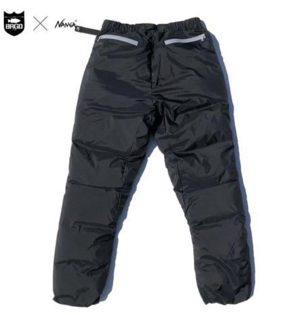 バスブリゲード×ナンガ！オーロラダウンパンツ 760FP！防水！ブラック&グレー