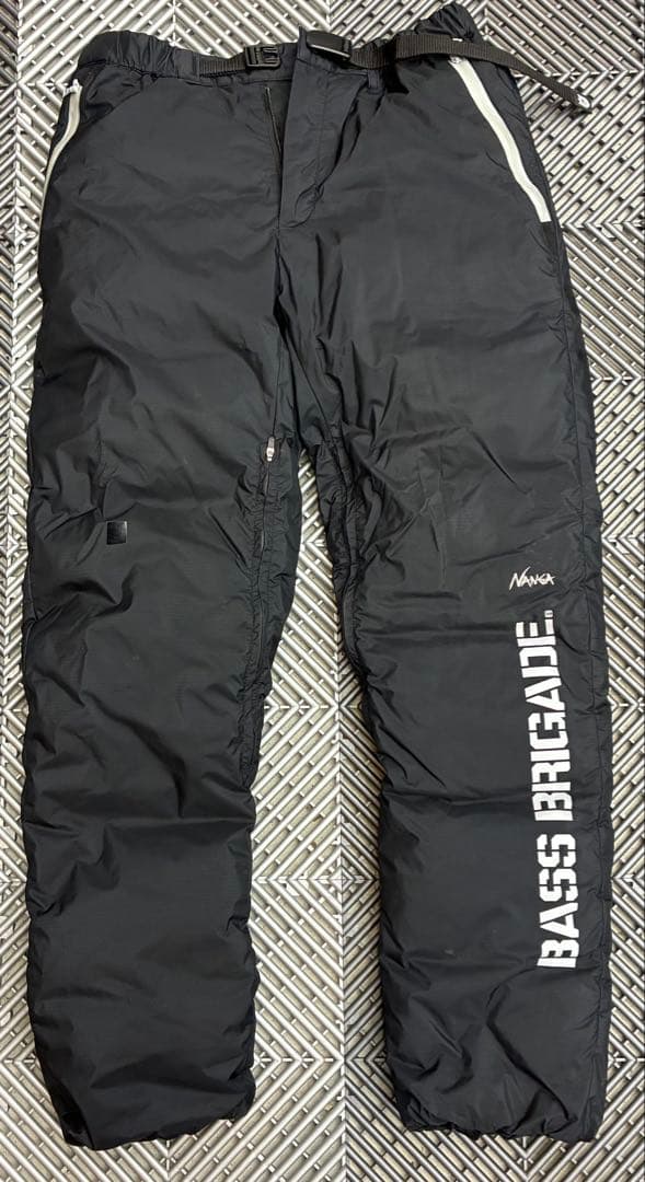 バスブリゲード×ナンガ！オーロラダウンパンツ 760FP！防水！ブラック&グレー