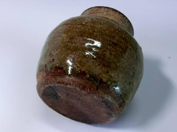 壷■無地唐津(江戸期)お歯黒壺 小壺 茶入れ 古唐津 時代物 骨董品 古玩■