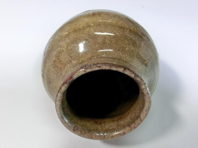 壷■無地唐津(江戸期)お歯黒壺 小壺 茶入れ 古唐津 時代物 骨董品 古玩■