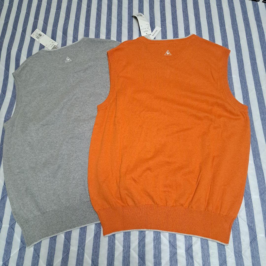 【新品】ルコック スポルティフ ゴルフ ニットベスト カシミヤ混 2色セット