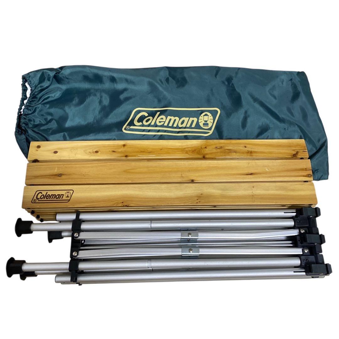 廃盤 Coleman ナチュラルウッドロールテーブル120