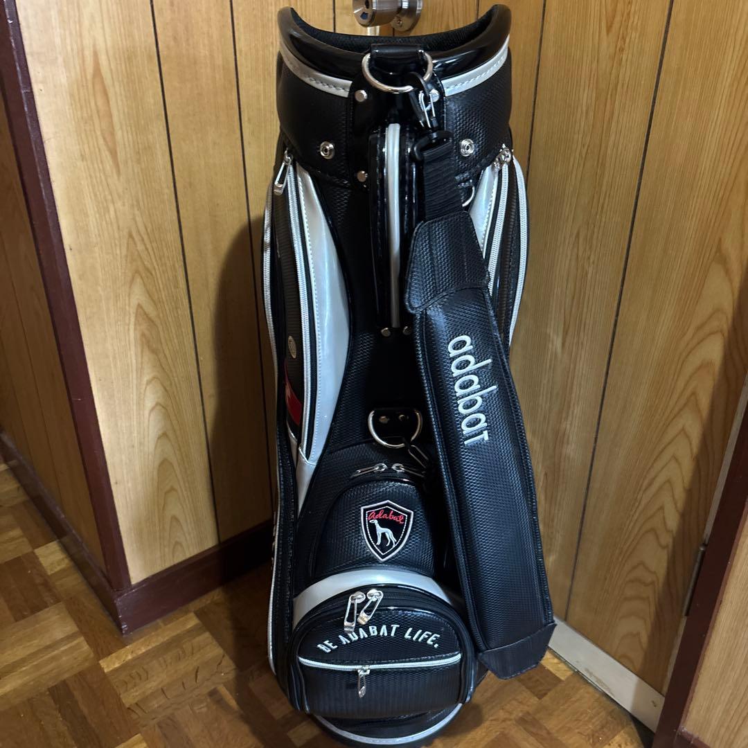 adabat キャディバッグ ブラック/ホワイト
