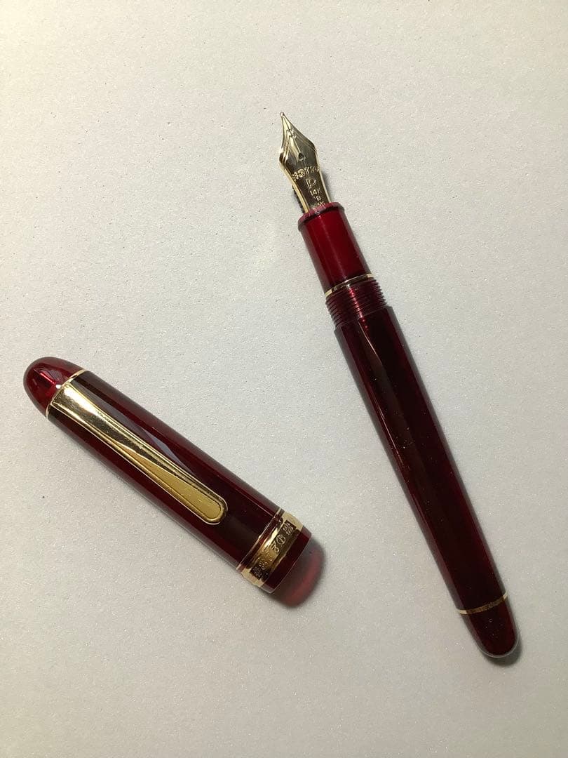 プラチナの万年筆 ３７７６　ブルゴーニュ　ペン先: B　【おまけ有り】
