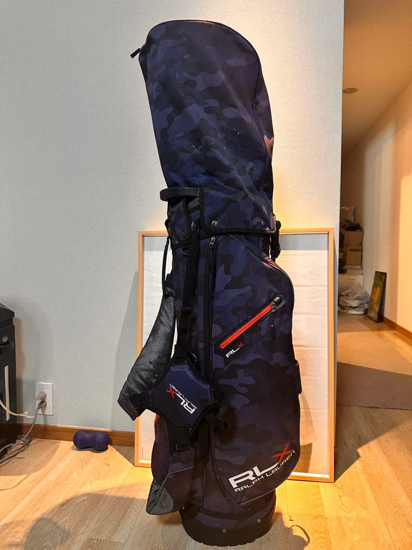 POLO RLX 青迷彩柄ゴルフバッグ