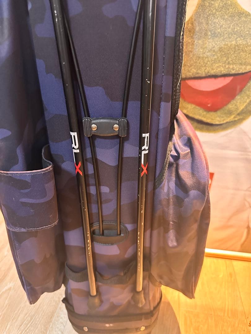 POLO RLX 青迷彩柄ゴルフバッグ