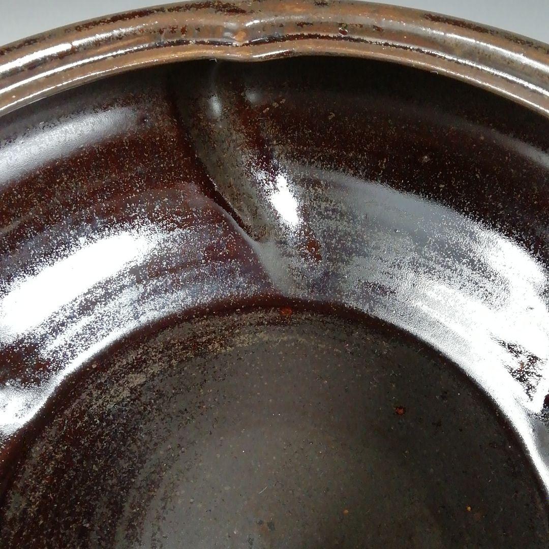 Ｔ６８９　水指　『捻梅　水指』『膳所焼』『淡海ぜぜ 陽炎園 造』　共箱　茶道具