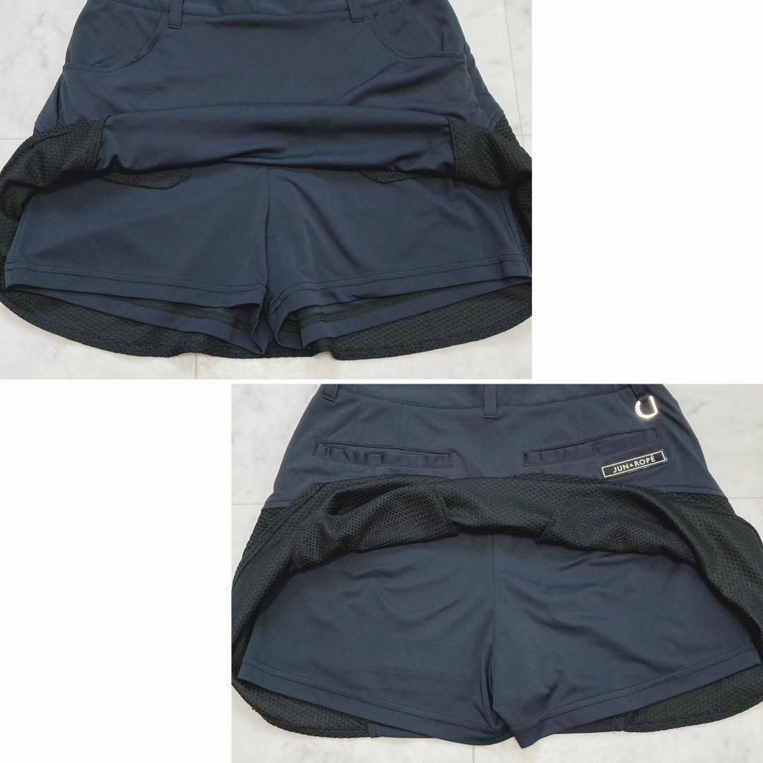 JUN&ROPE ゴルフウェア スカート インナーパンツ付き S ネイビー