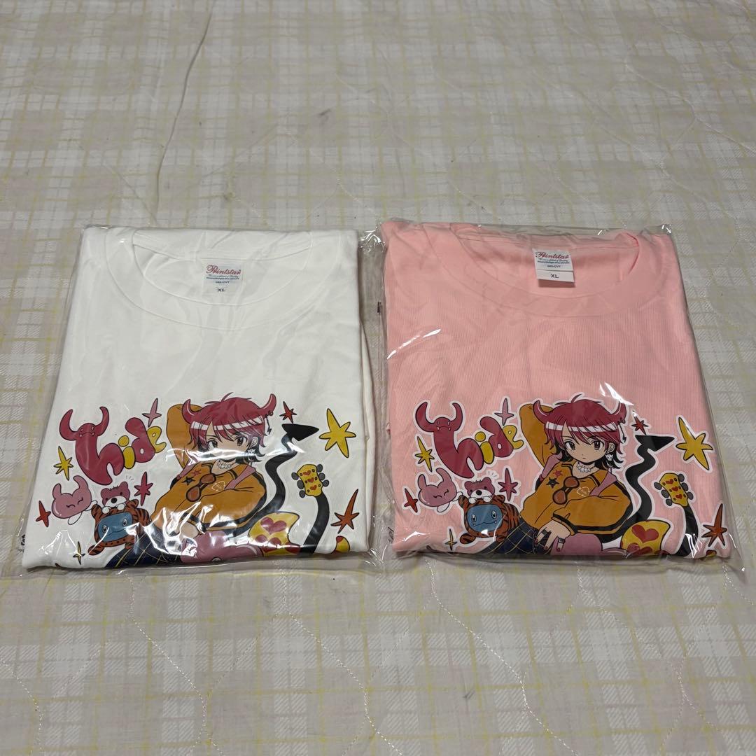 未使用 Tシャツ 2枚セットXLサイズ hide 田中かえ コラボ