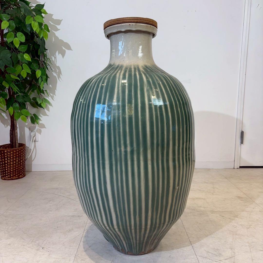 信楽焼 大壷 水瓶 陶磁器 壷 茶壷 酒壺 茶道具 雨だれ