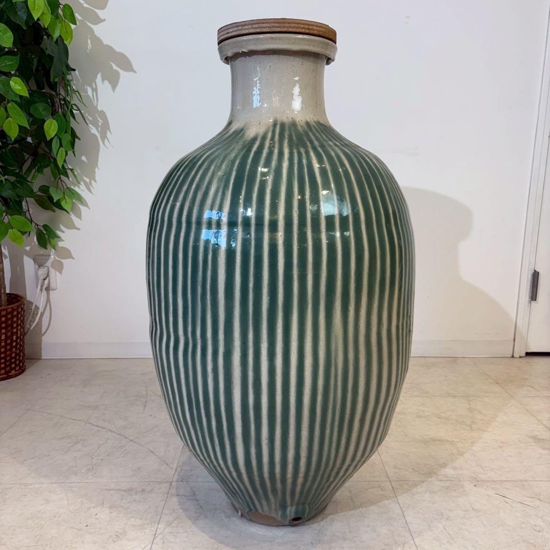 信楽焼 大壷 水瓶 陶磁器 壷 茶壷 酒壺 茶道具 雨だれ