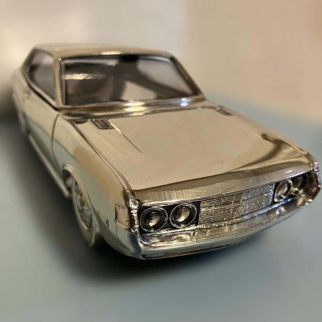 当時ものトヨタセリカ　金属製メタルシガレットケース　シルバー非売品