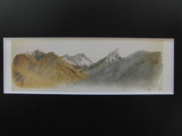 平山 郁夫、エベレスト峰と、希少な額装用画集より、新品高級額装付