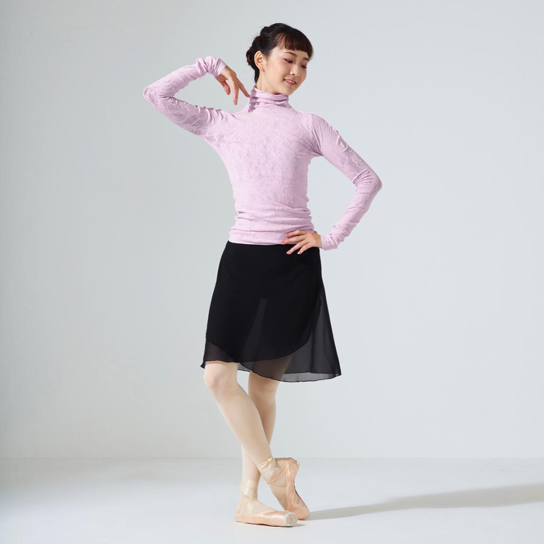 チャコットノーソーイング　薄ピンク　ハイネック