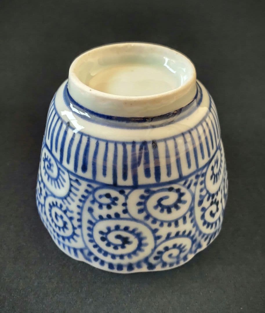 染付　蛸唐草　蕎麦猪口　５客