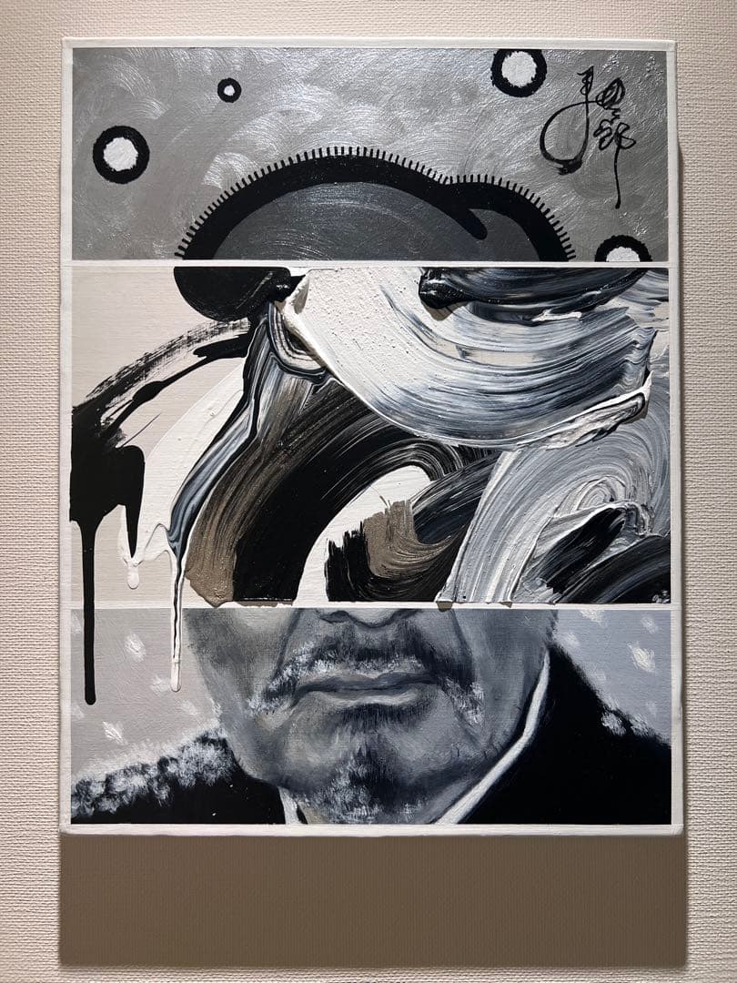 星山耕太郎　油彩　「慧可」　6号