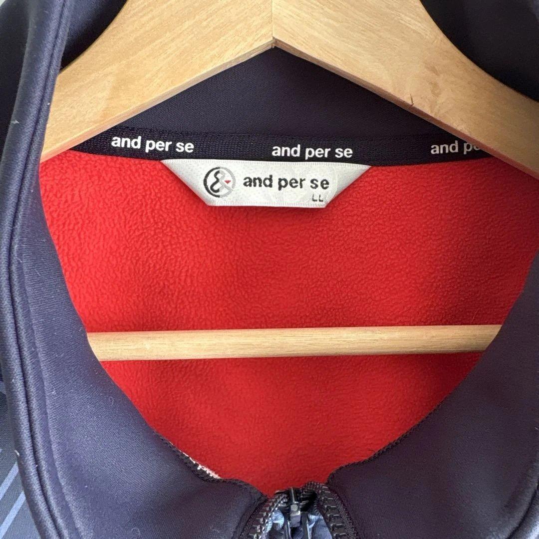 and per se ゴルフ用ネイビー ジャンパー LL