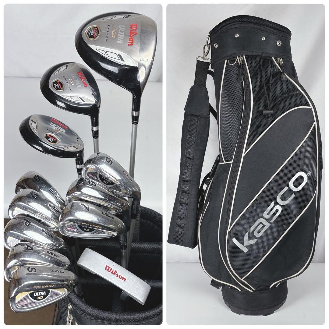 【激安‼️】Wilson ゴルフクラブセット Kasco キャディバッグ付 男右