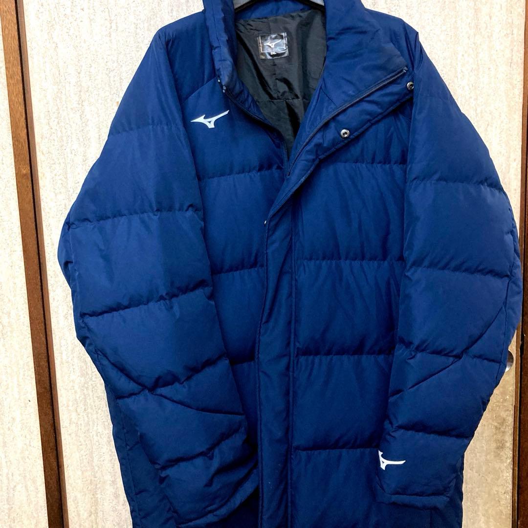 Mizuno ダウンベンチコート ネイビー