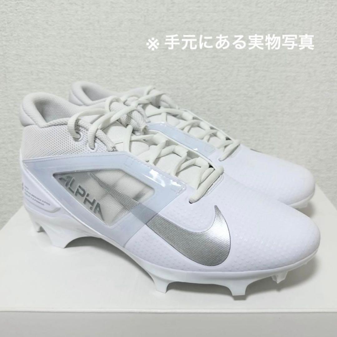 ナイキ 29 アルファメナス プロ アメフト スパイク シューズ 靴 白 g