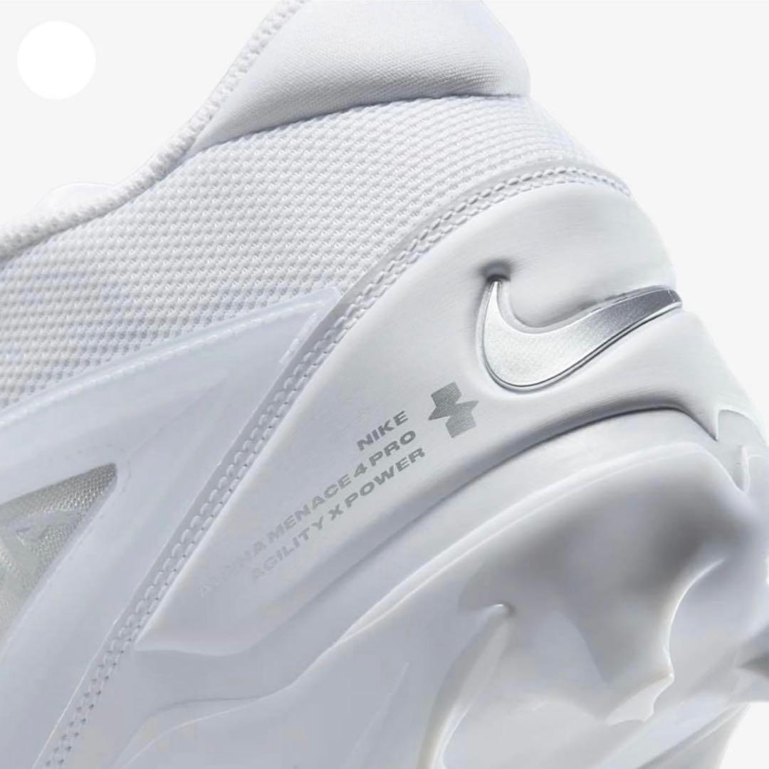 ナイキ 29 アルファメナス プロ アメフト スパイク シューズ 靴 白 g