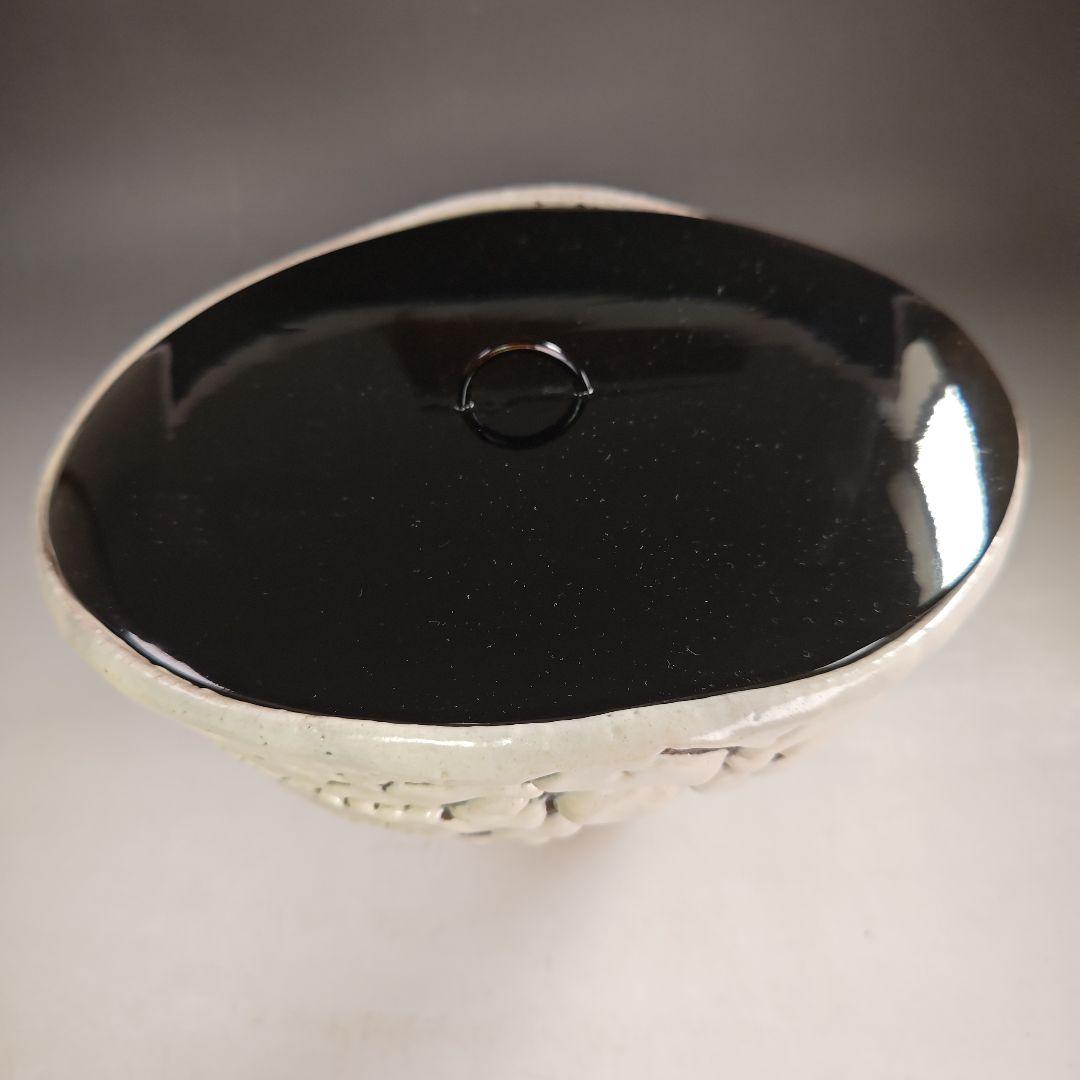 ウ202 水指『玉隆山　吉田萩苑』『萩焼編笠　水指　共箱』茶道具