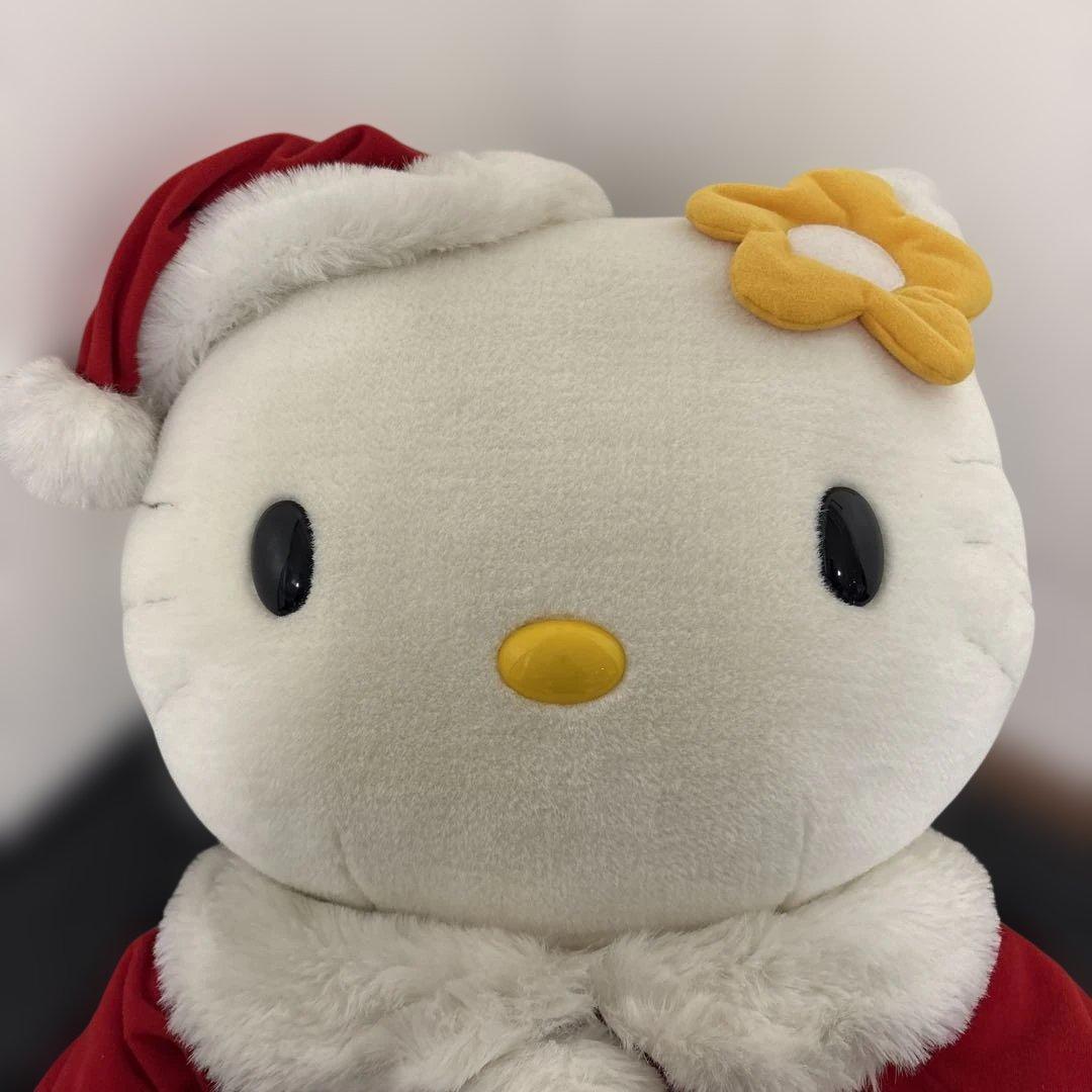 激レア　サンタ　クリスマス　キティ　巨大ぬいぐるみ　花飾り　起床　1998年