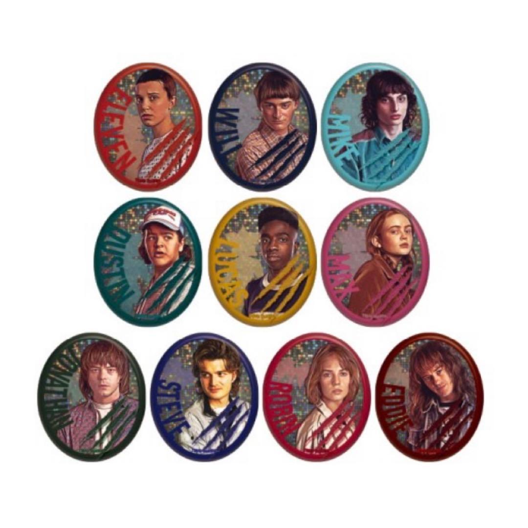 ストレンジャーシングス ホログラム缶バッジ 全10種コンプリート