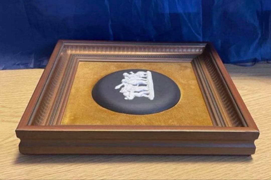 セール‼️イギリス　ヴィンテージ ウェッジウッド　ジャスパー　額装。現状