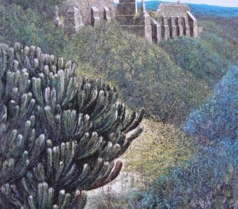 池田良則、【廃坑バレンシアーナ】、希少な額装用画集より、新品額装付