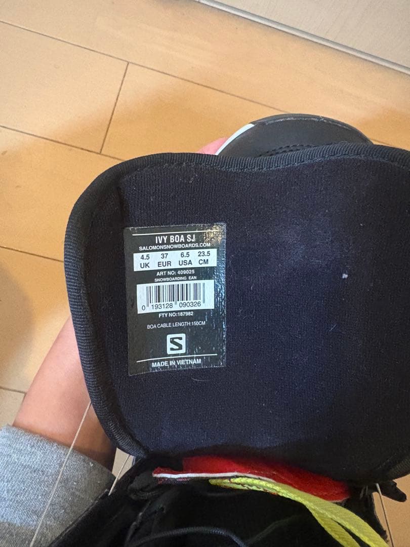 Salomon 子ども用女性用スノーボードブーツ ブラック 23.5cm