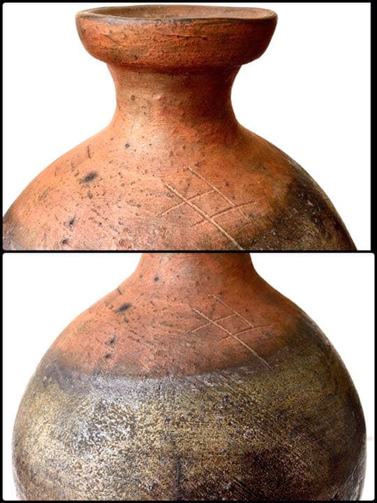 室町時代 【 古備前撫徳利 】 *桂又三郎　*極めの鑑定書付* 極上逸品 蒐集品