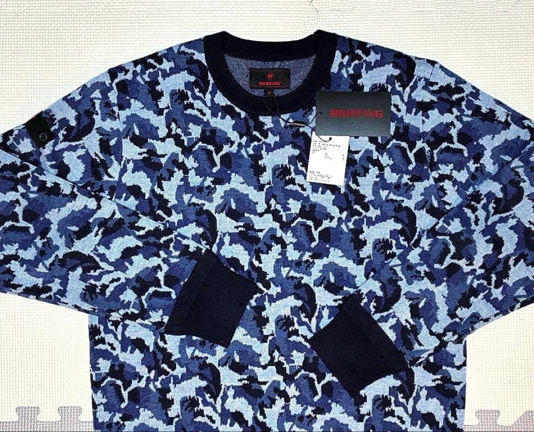 BRIEFING カモジャカード クルーネック（NAVY／M）