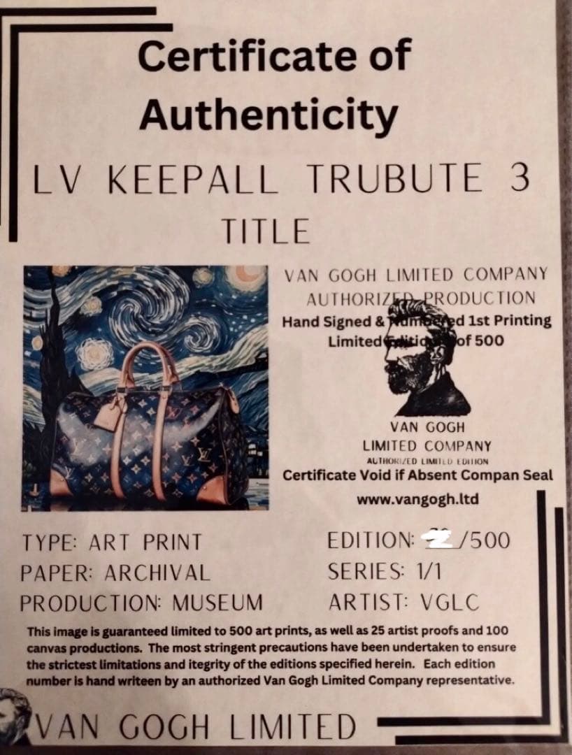 Vuitton ヴィトン 「LV KEEPALL TRIBUTE3」COA/箱付