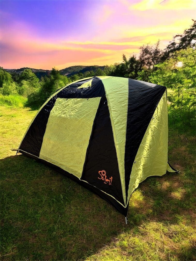 soleilテント5人用　自立式テント　キャンプ　ビーチ　防災　アウトドア