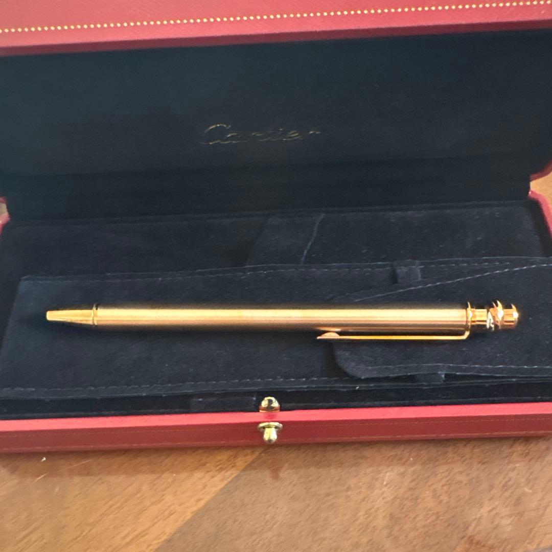 Cartier ゴールド ボールペン 専用ケース付き　名前入り