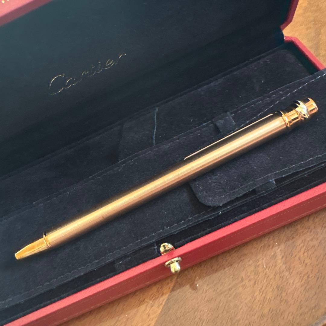 Cartier ゴールド ボールペン 専用ケース付き　名前入り