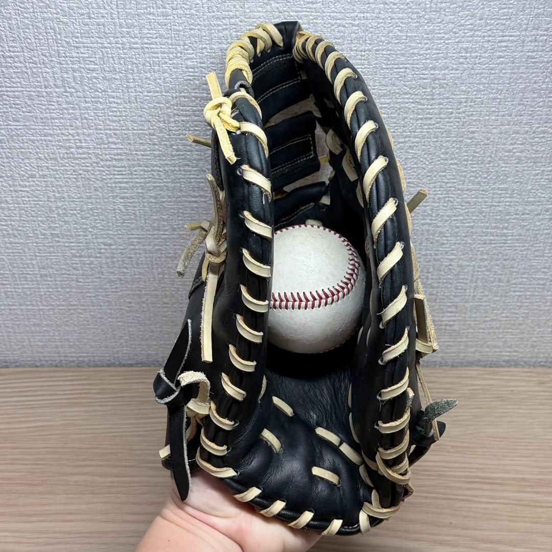 mizuno global elite 硬式ファーストミット 小指2本 クロス締