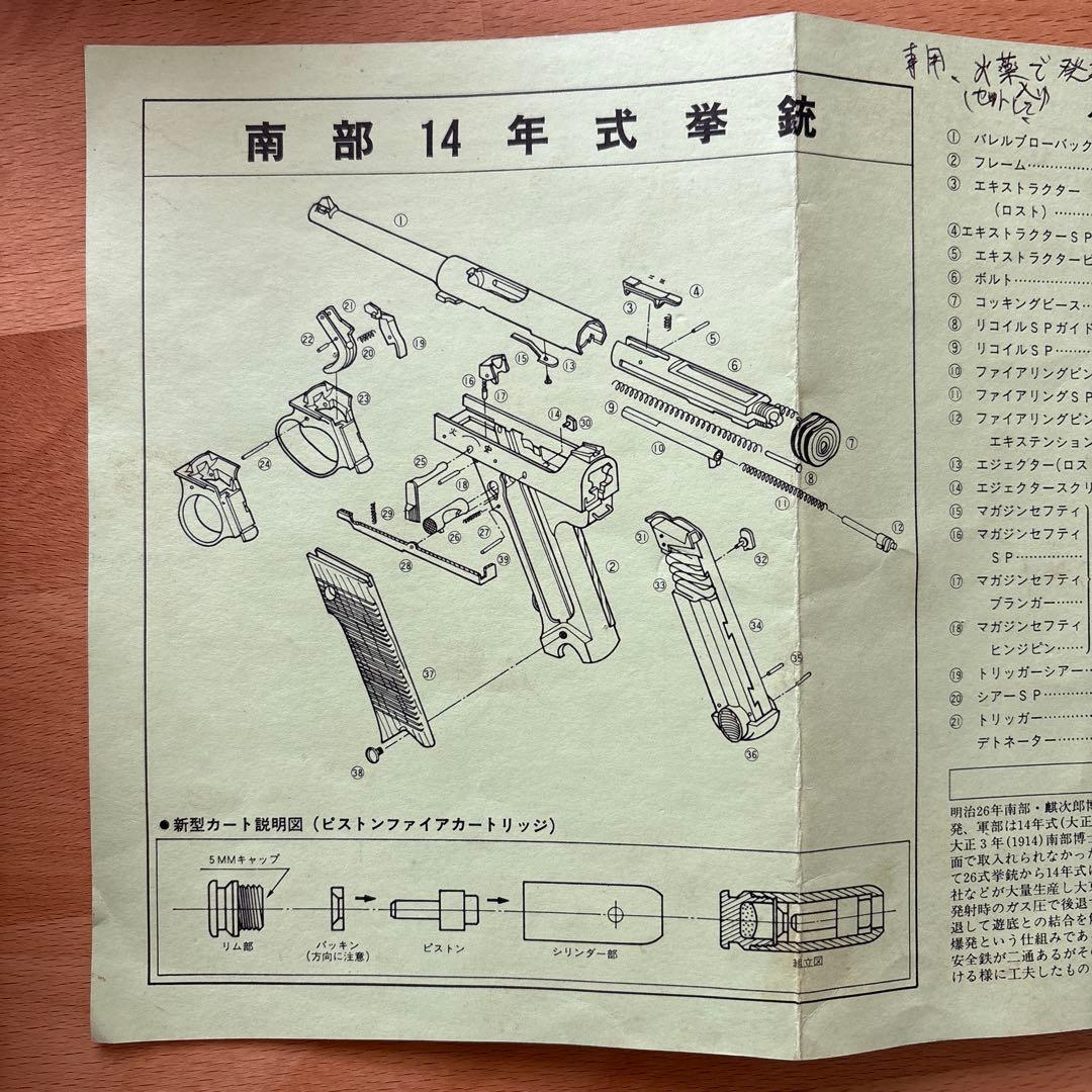 南部14年式モデルガン　ハドソン製